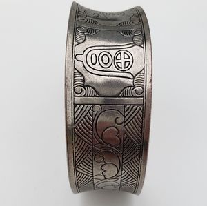 Sterling Silver Cuff with Asian Symbols, Chinese